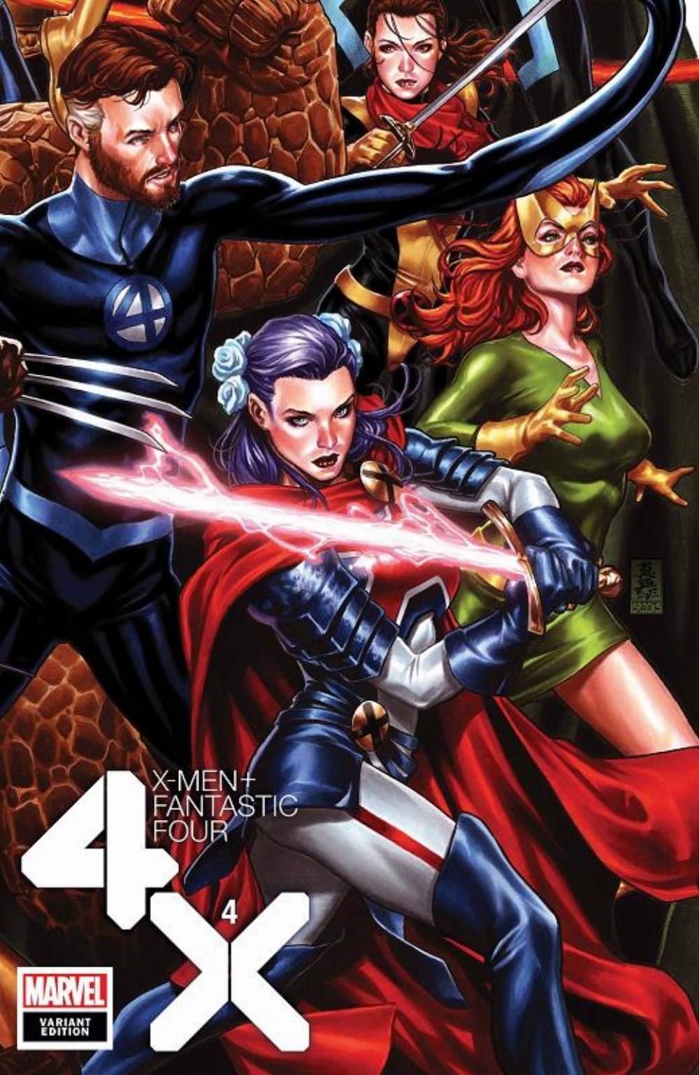 Τεύχος Κόμικ X-Men Fantastic Four #4 (Of 4) Brooks Connecting Variant Cover