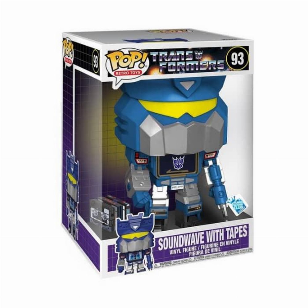 Φιγούρα Funko POP! Retro Toys: Transformers – Soundwave with Tapes #93 Jumbosized (Exclusive)
