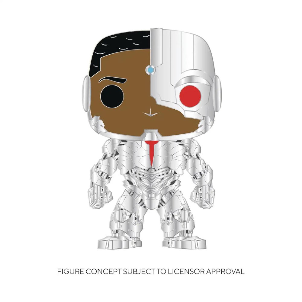 Funko POP! DC Comics – Cyborg #08 Μεγάλη Μεταλλική Καρφίτσα