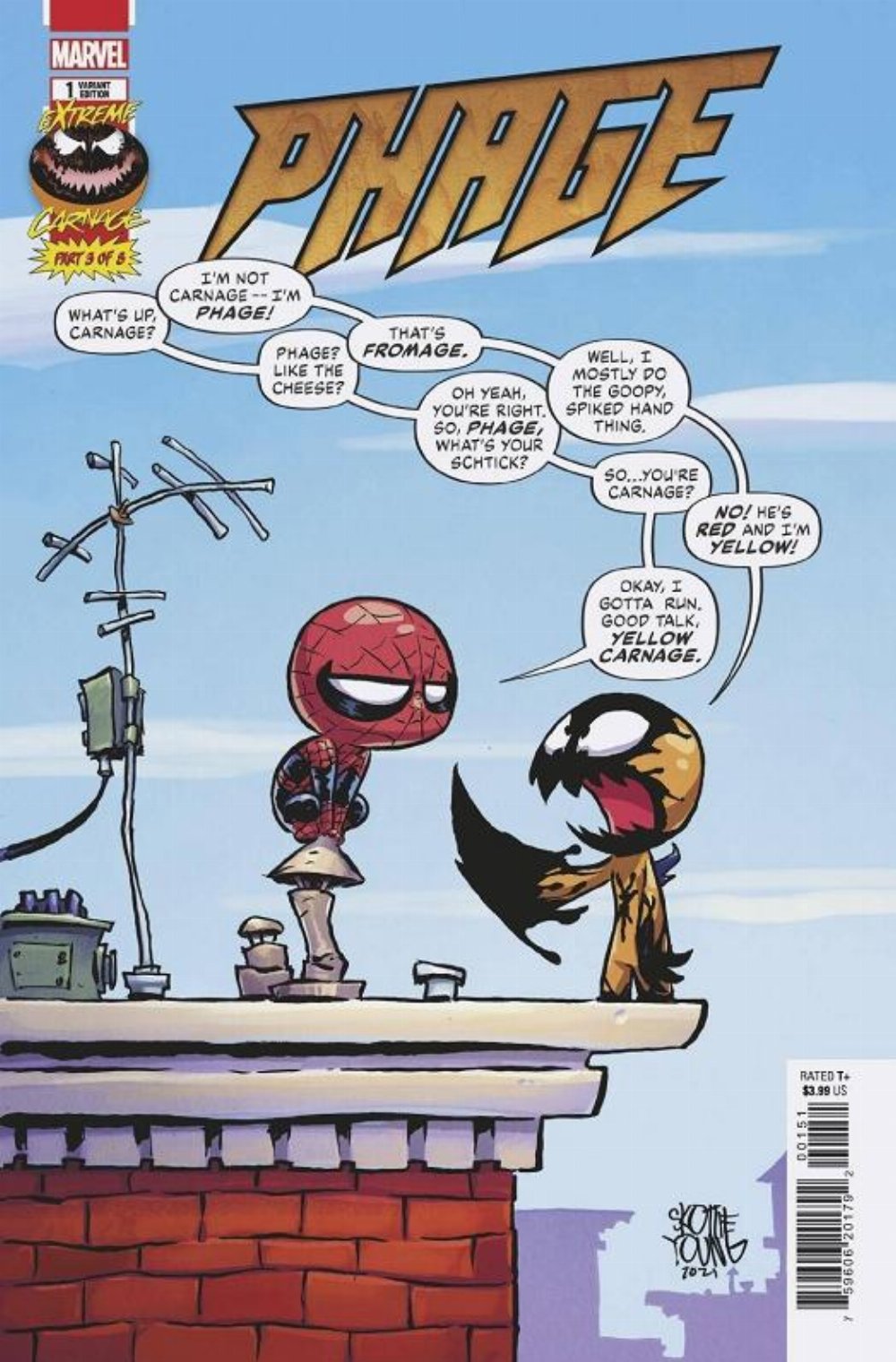 Extreme Carnage Phage #01 Young Variant Cover