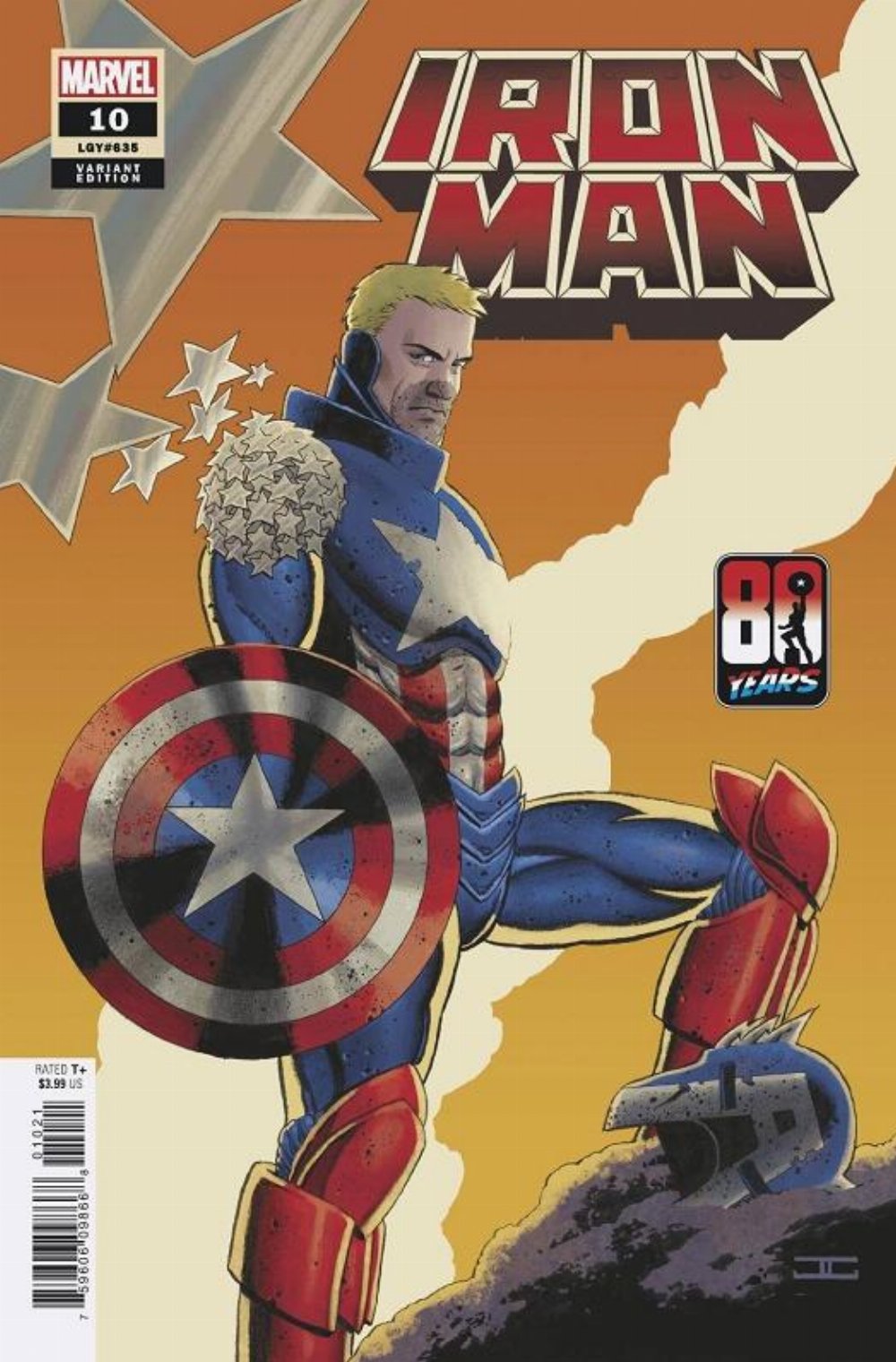 Iron Man #10 Cassaday Captain America 80th Anniversary Variant Cover
