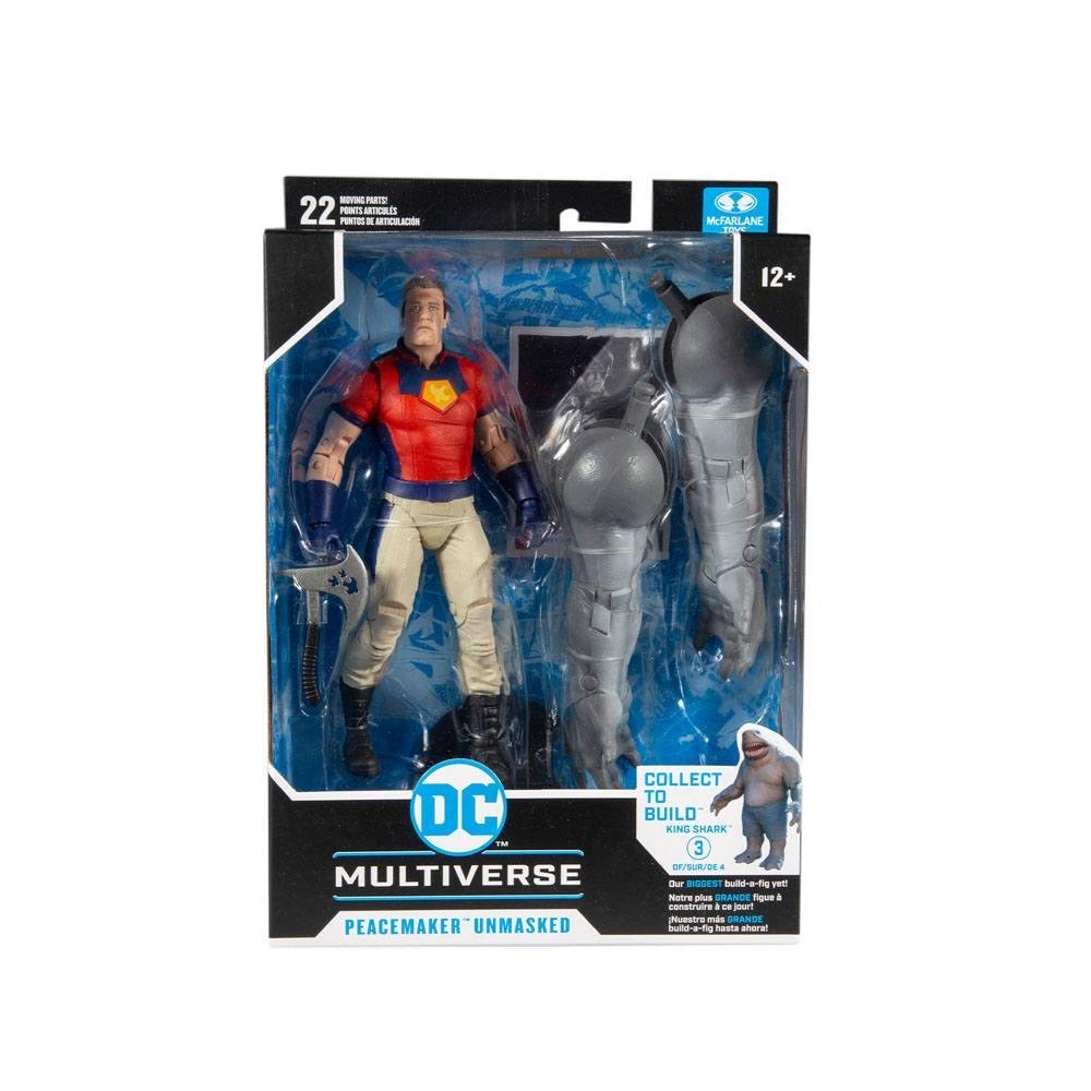Suicide Squad – Peace Maker (Unmasked) Φιγούρα Δράσης (18cm) (Build King Shark Figure)