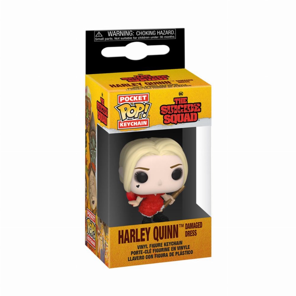 Funko Pocket POP! Μπρελόκ The Suicide Squad – Harley Quinn (Damaged Dress) Φιγούρα