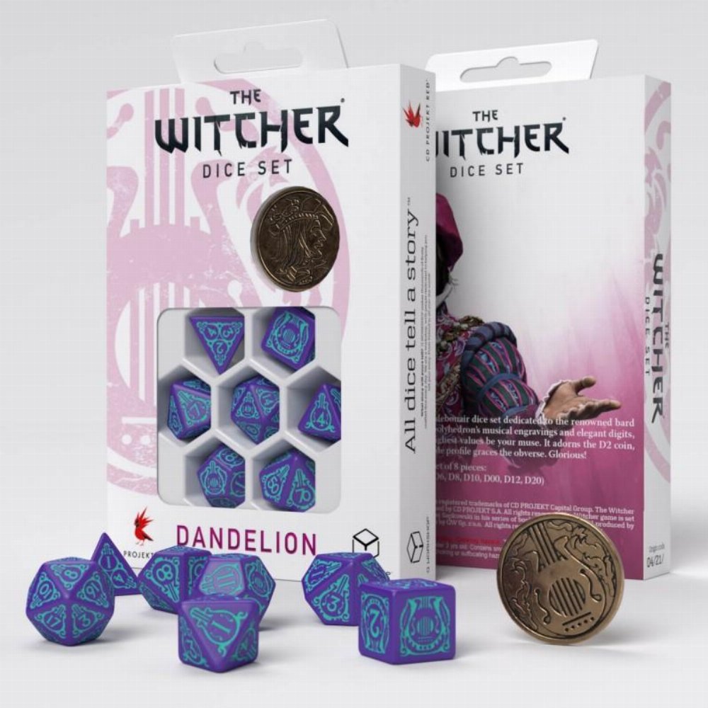 Σετ Ζάρια – The Witcher Dice Set – Dandelion (Half a Century of Poetry)