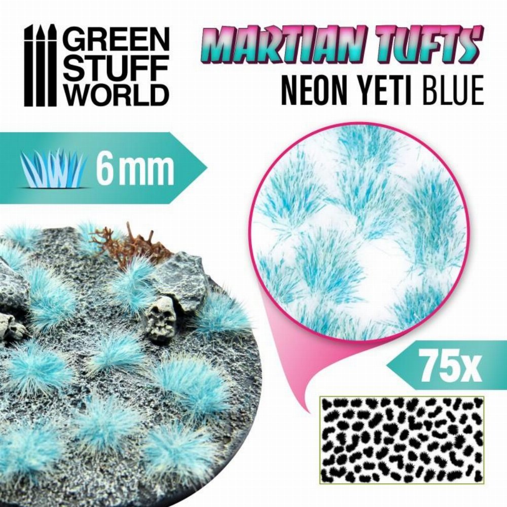 Green Stuff World – Martian Fluor Tufts (Neon Yeti Blue)