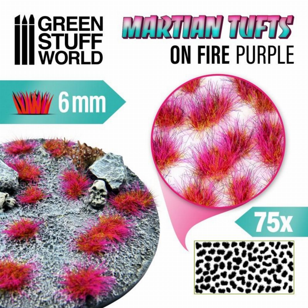 Green Stuff World – Martian Fluor Tufts (On Fire Purple)