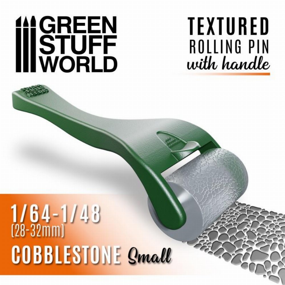 Green Stuff World – Cobblestone Small Rolling Pin with Handle