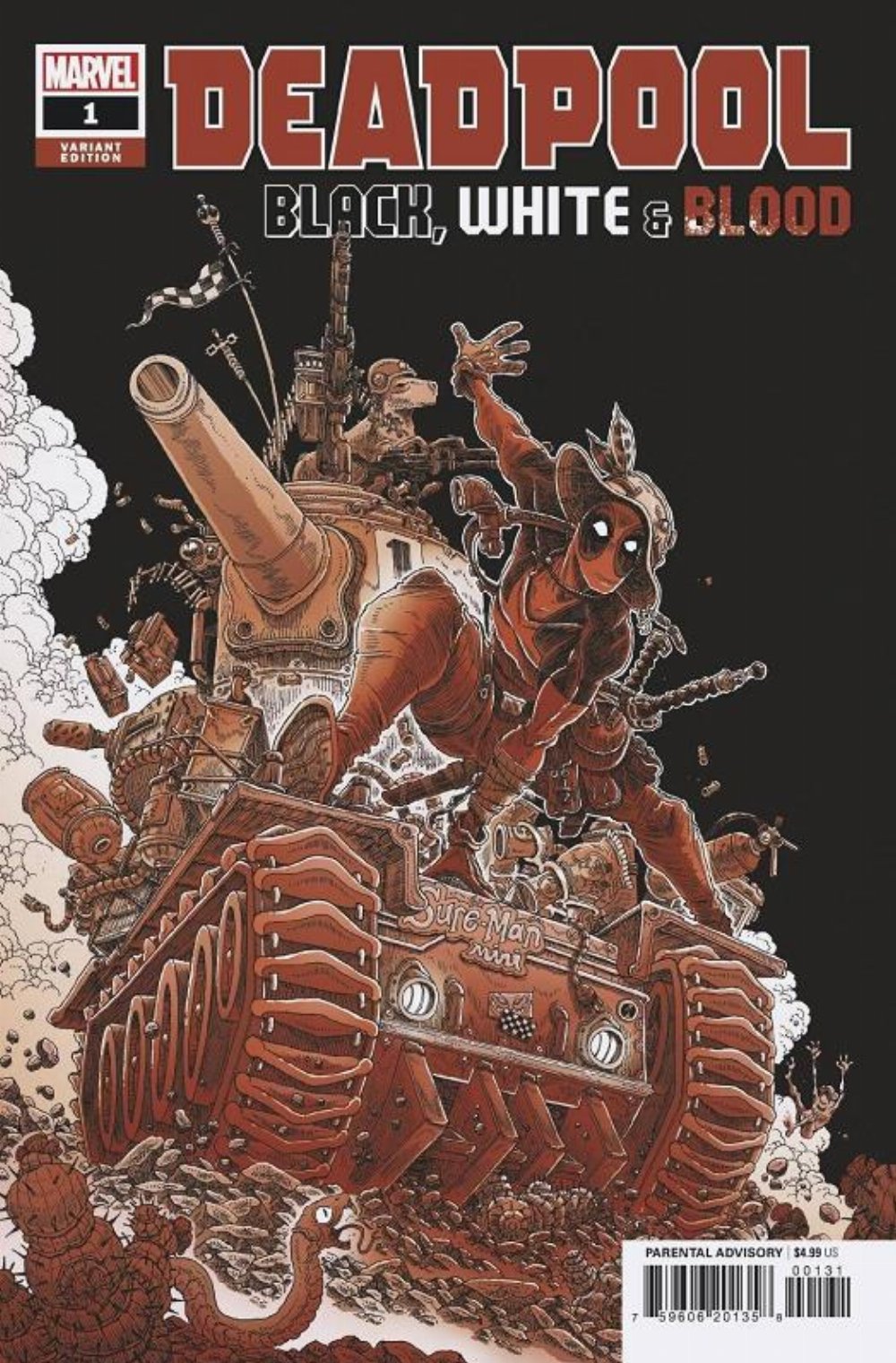 Deadpool Black White Blood #1 (OF 5) Stokoe Variant Cover
