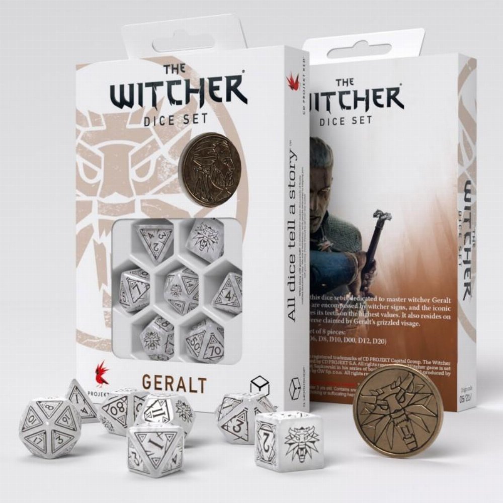 Σετ Ζάρια – The Witcher Dice Set – Geralt (The White Wolf)