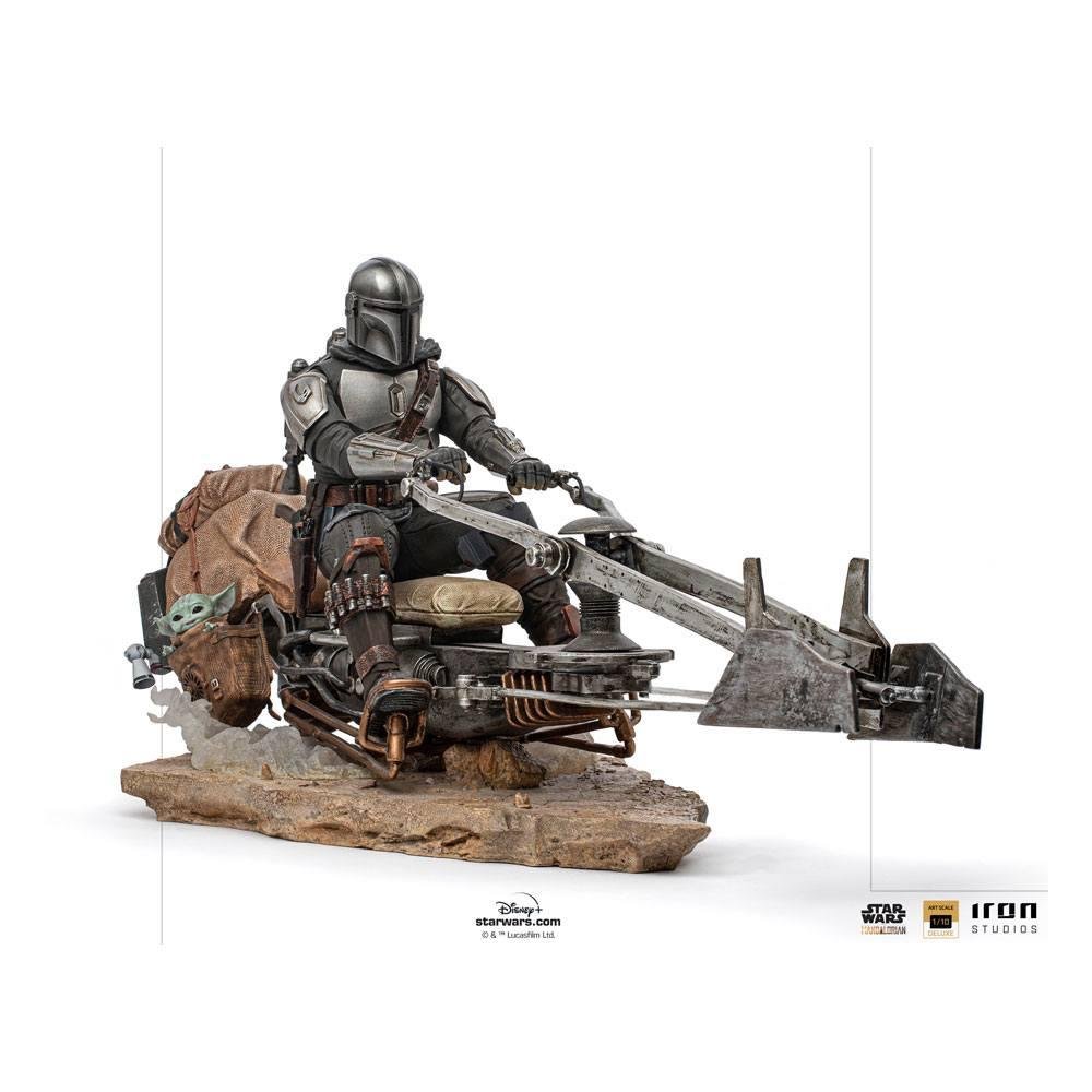 Star Wars: The Mandalorian – Mandalorian on Speederbike BDS Art Scale 1/10 Φιγούρα Αγαλματίδιο (18cm)