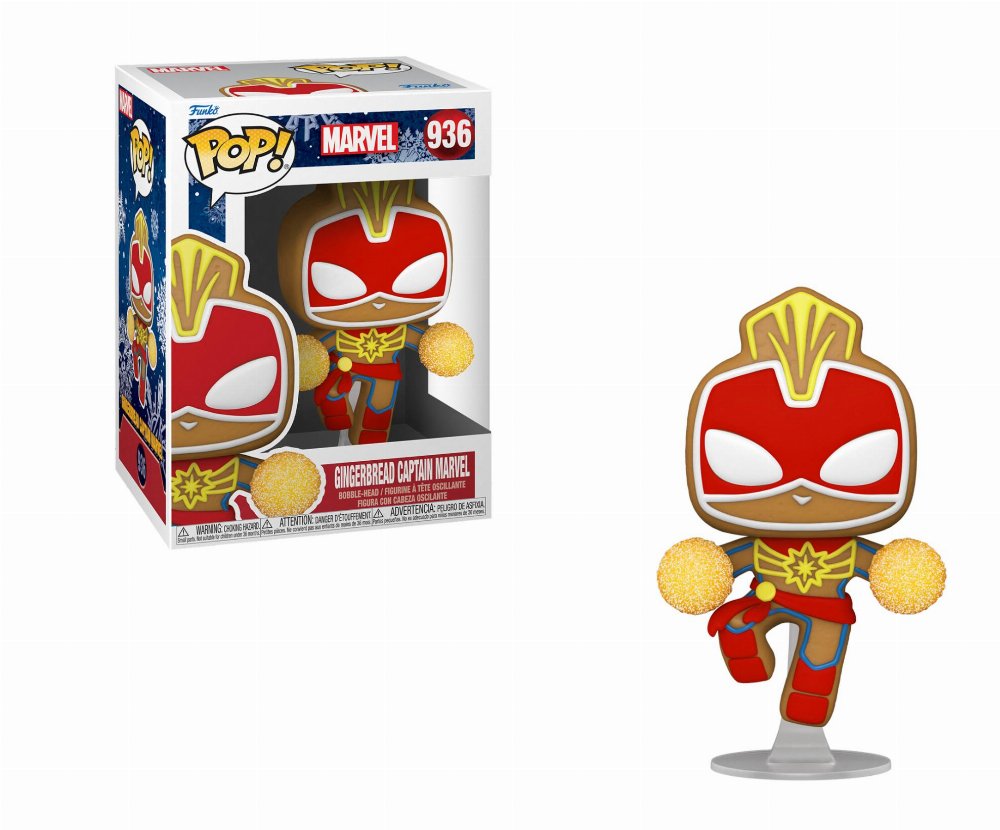 Φιγούρα Funko POP! Marvel: Holiday – Gingerbread Captain Marvel #936