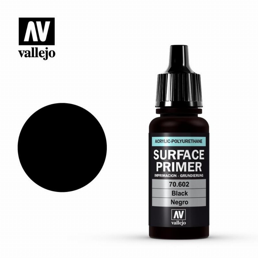 Vallejo Surface Primer – Black Χρώμα Μοντελισμού (18ml)