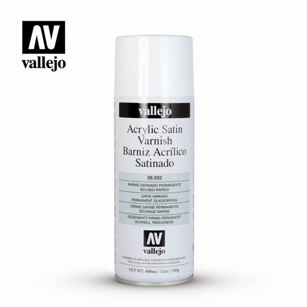 Vallejo Spray – Acrylic Satin Varnish Χρώμα Μοντελισμού (400ml)