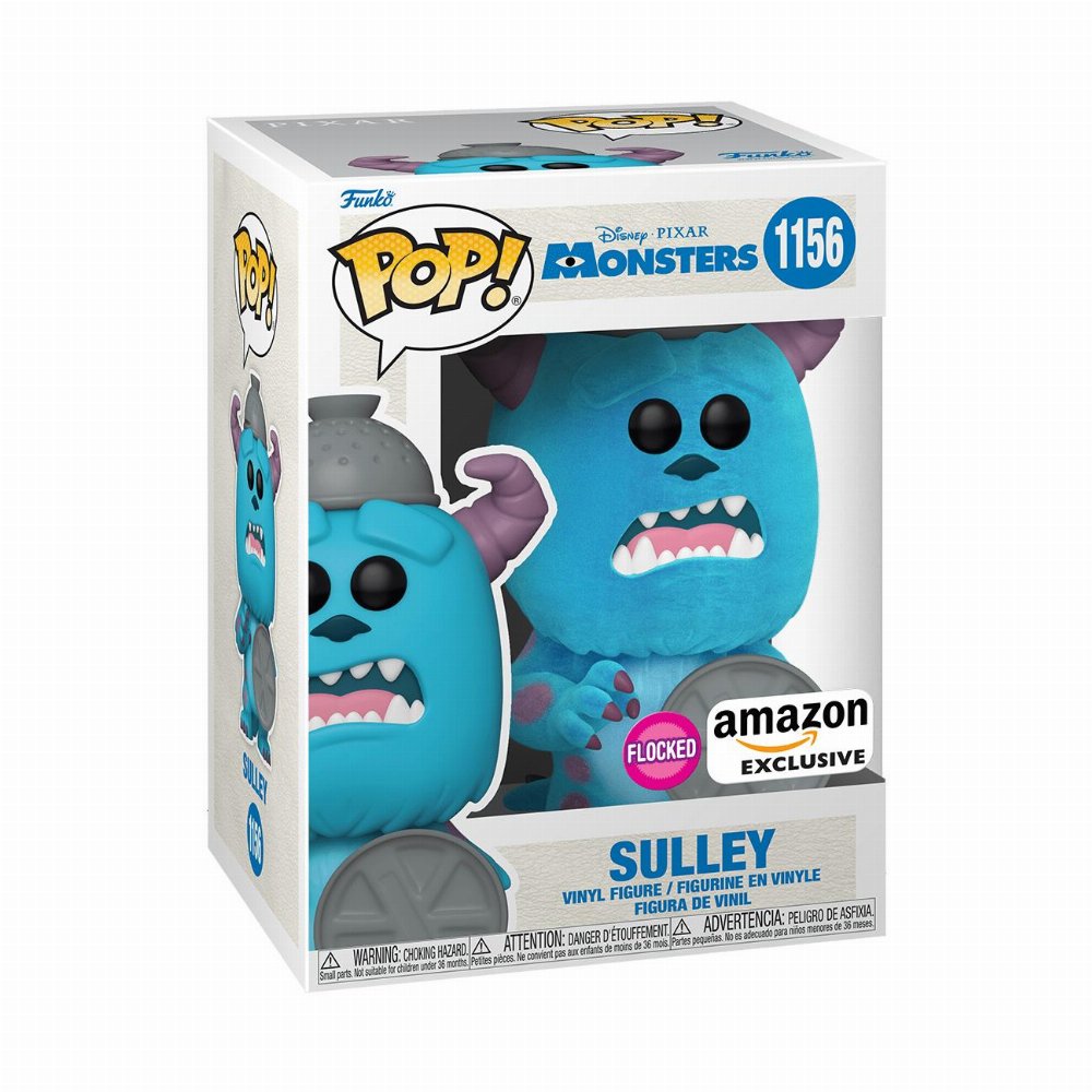 Φιγούρα Funko POP! Disney: Monsters Inc 20th Anniversary – Sulley with Lid (Flocked) #1156 (Exclusive)