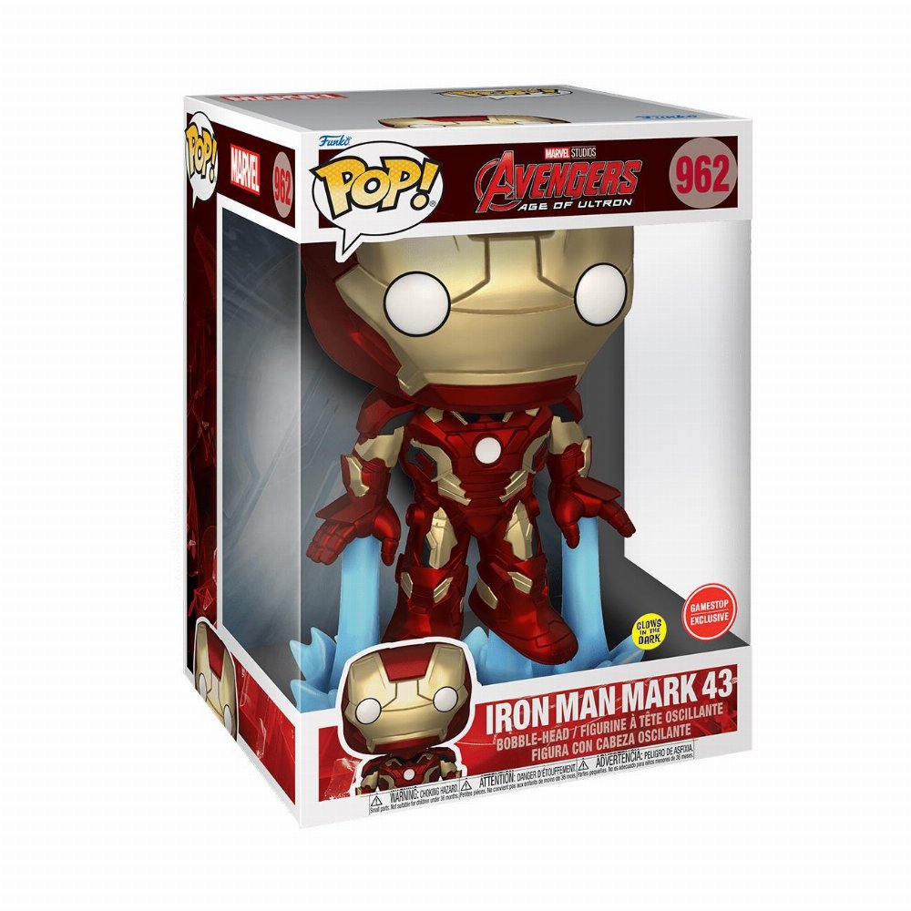 Φιγούρα Funko POP! Marvel: Avengers – Iron Man Mark 43 (GITD) #962 Jumbosized (Exclusive)