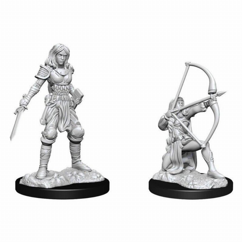 Pathfinder Deep Cuts Miniatures – 2x Human Female Fighter