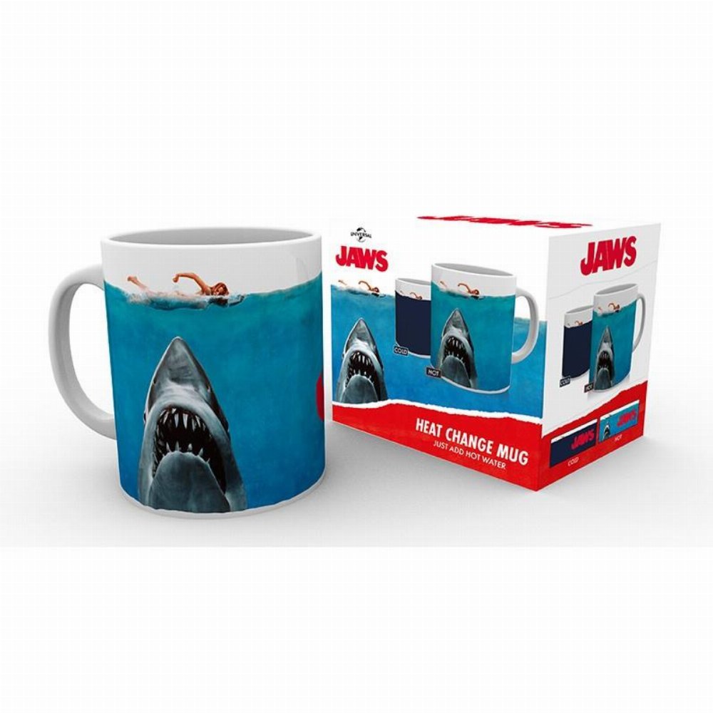 Jaws – One Sheet Heat Change Κεραμική Κούπα (320ml)