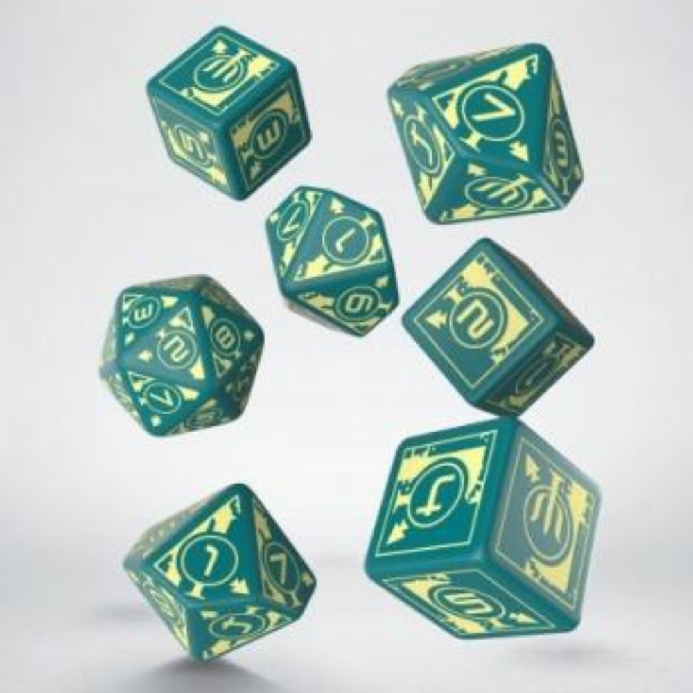 Σετ Ζάρια – Polaris Dice Set – Turquoise and Light Yellow