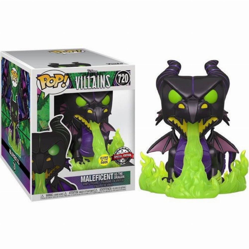 Φιγούρα Funko POP! Disney Villains – Maleficent Dragon (GITD) #720 Supersized (Exclusive)