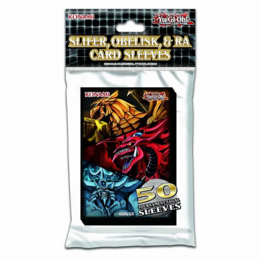 Yu-Gi-Oh! Konami Japanese Small Size Card Sleeves 50ct – Slifer, Obelisk & Ra