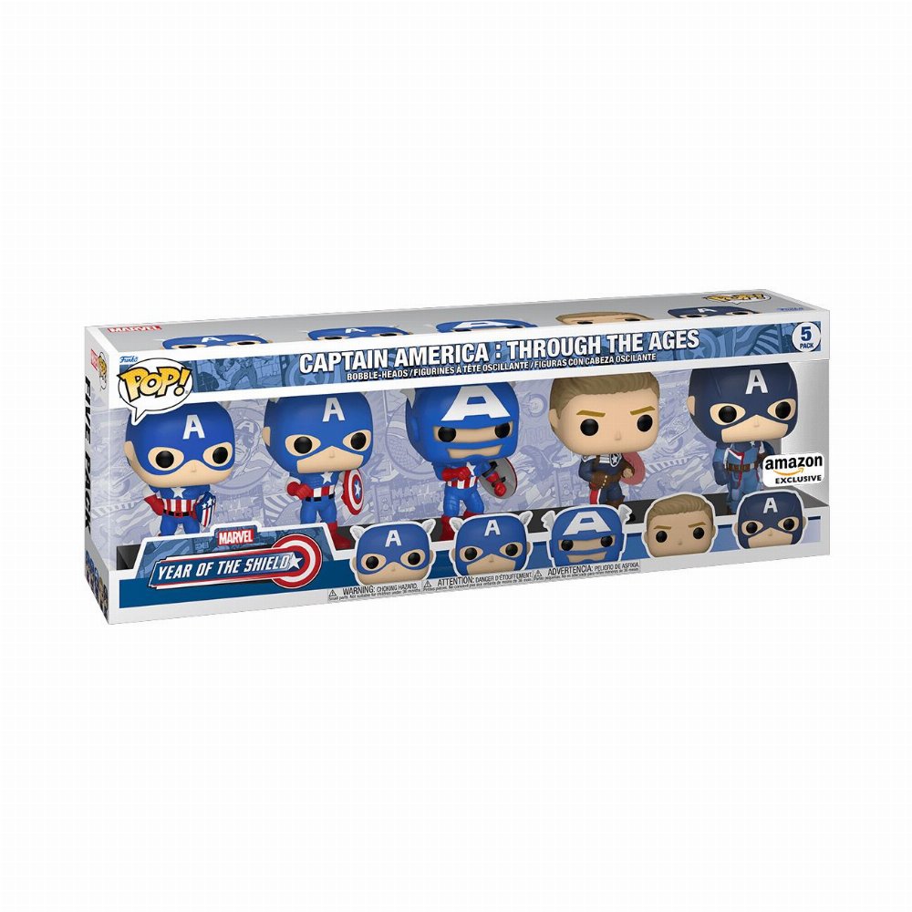 Φιγούρες Funko POP! Marvel: Year of the Shield – Captain America: Through the Ages 5-Pack (Exclusive)