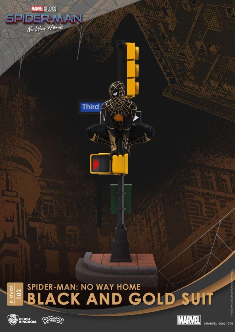 Spider-Man: No Way Home: D-Stage – Spider-Man Black and Gold Suit Φιγούρα Αγαλματίδιο (15cm)
