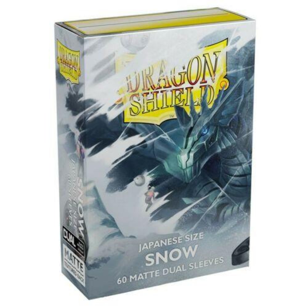 Dragon Shield Sleeves Japanese Small Size – Matte Dual Snow (60 Sleeves)