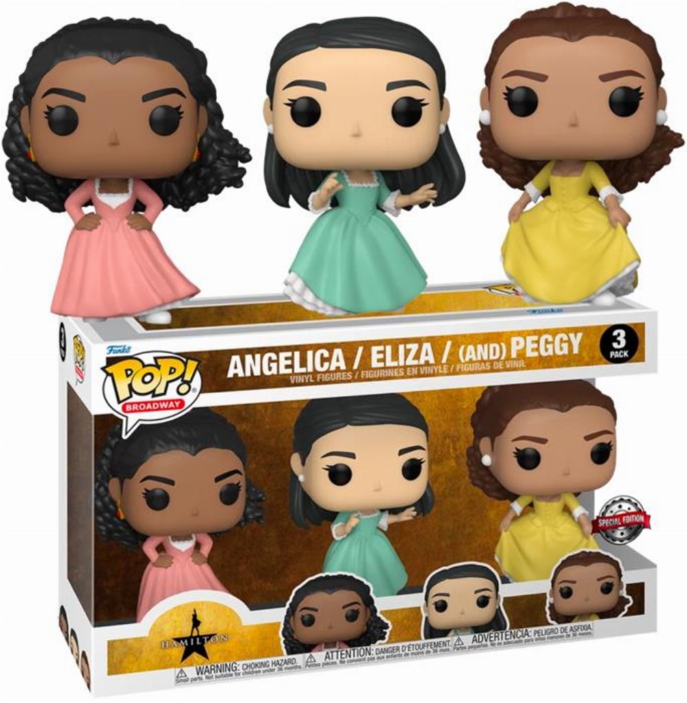 Φιγούρες Funko POP! Broadway: Hamilton – Angelica, Eliza, Peggy Schuyler Sisters 3-Packs (Exclusive)