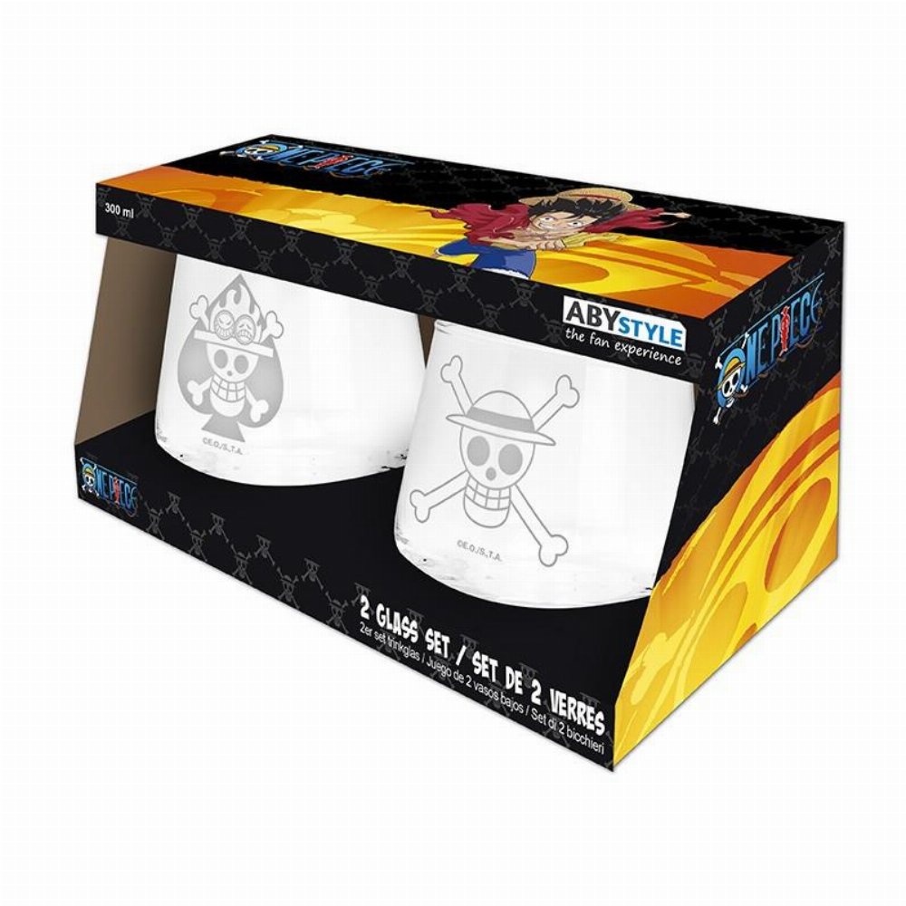 One Piece – Luffy & Ace Σετ Ποτήρια