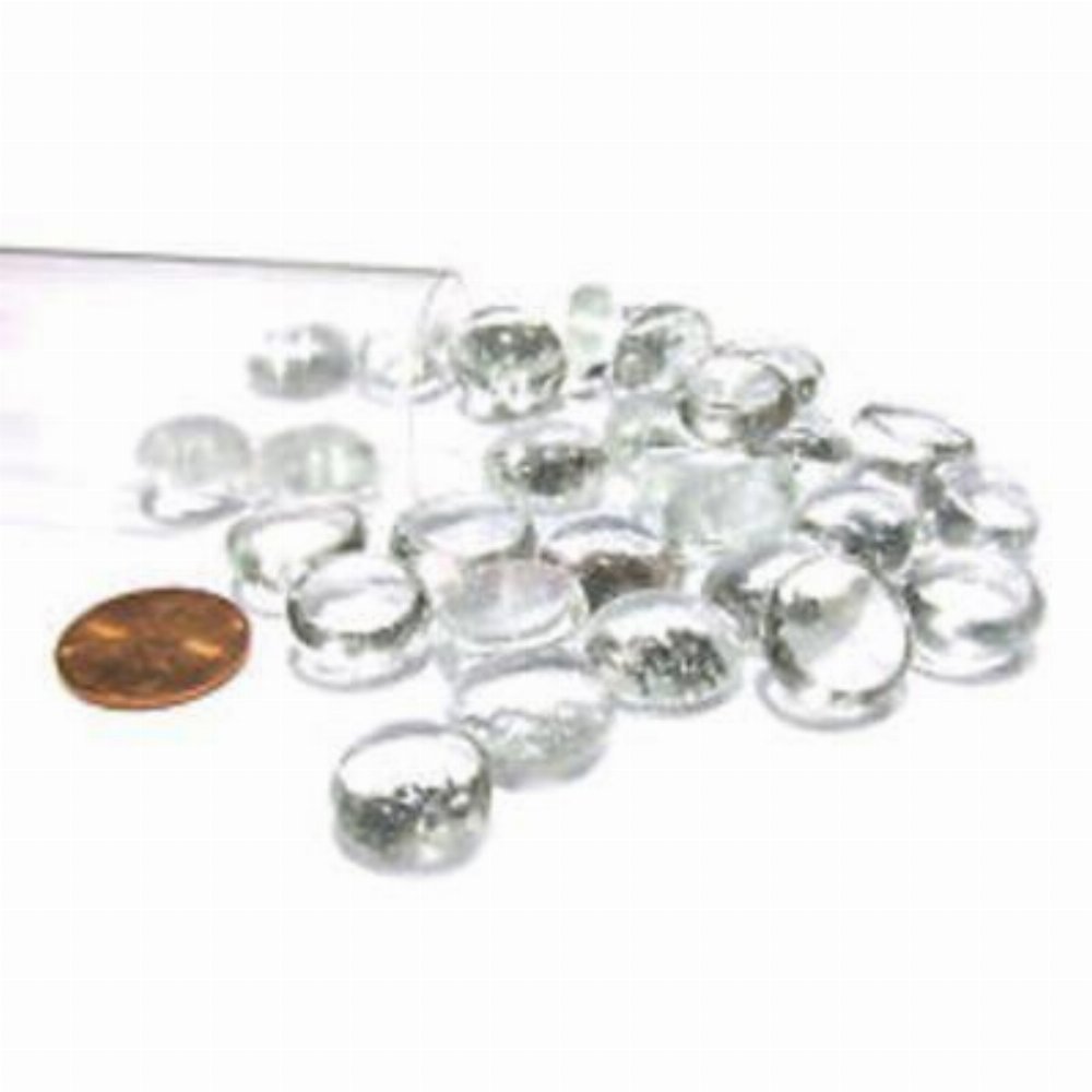 Clear Glass Stones Tokens (40)
