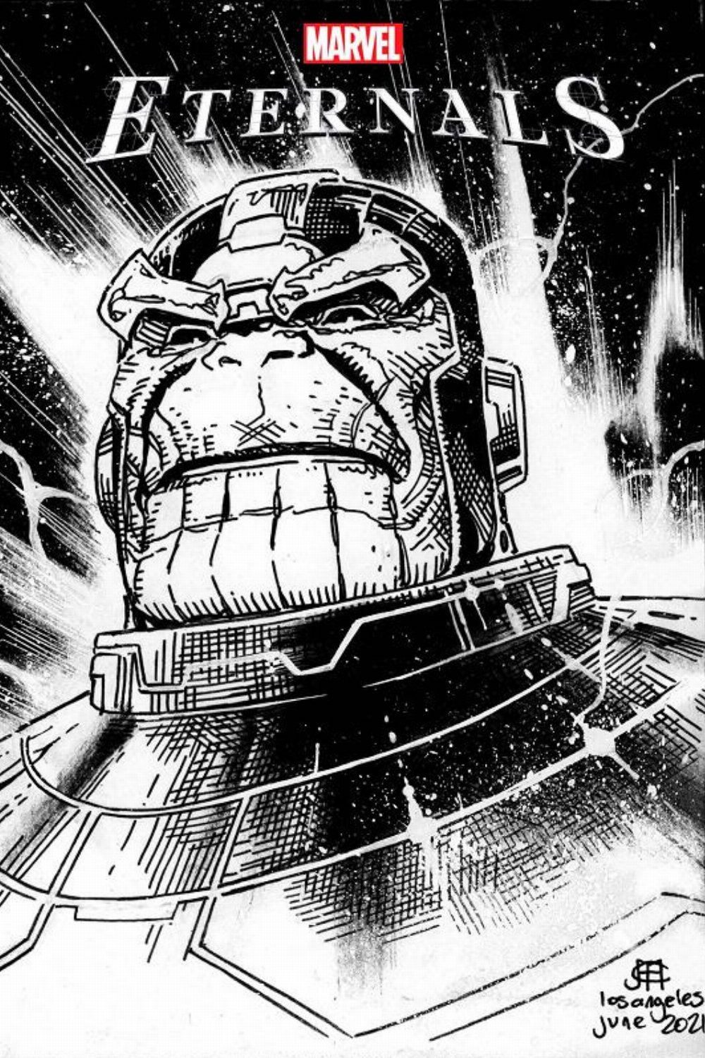 Τεύχος Κόμικ Eternals #09 Cheung Headshot Sketch Variant Cover