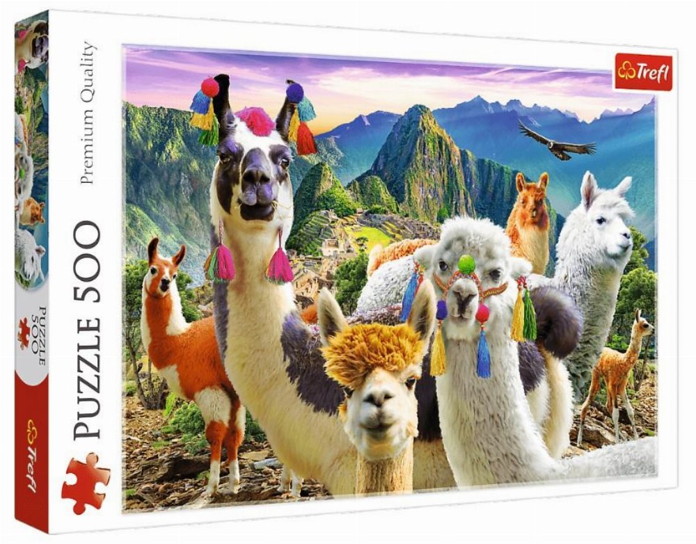 Παζλ 500 κομμάτια – Llamas in the Mountain