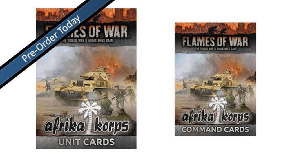 Flames of War – German Afrika Corps: Unit and Command Cards