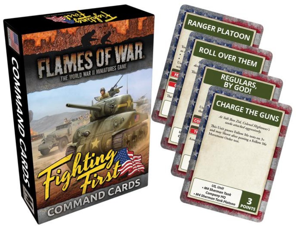 Flames of War – American Fighting First: Unit and Command Cards