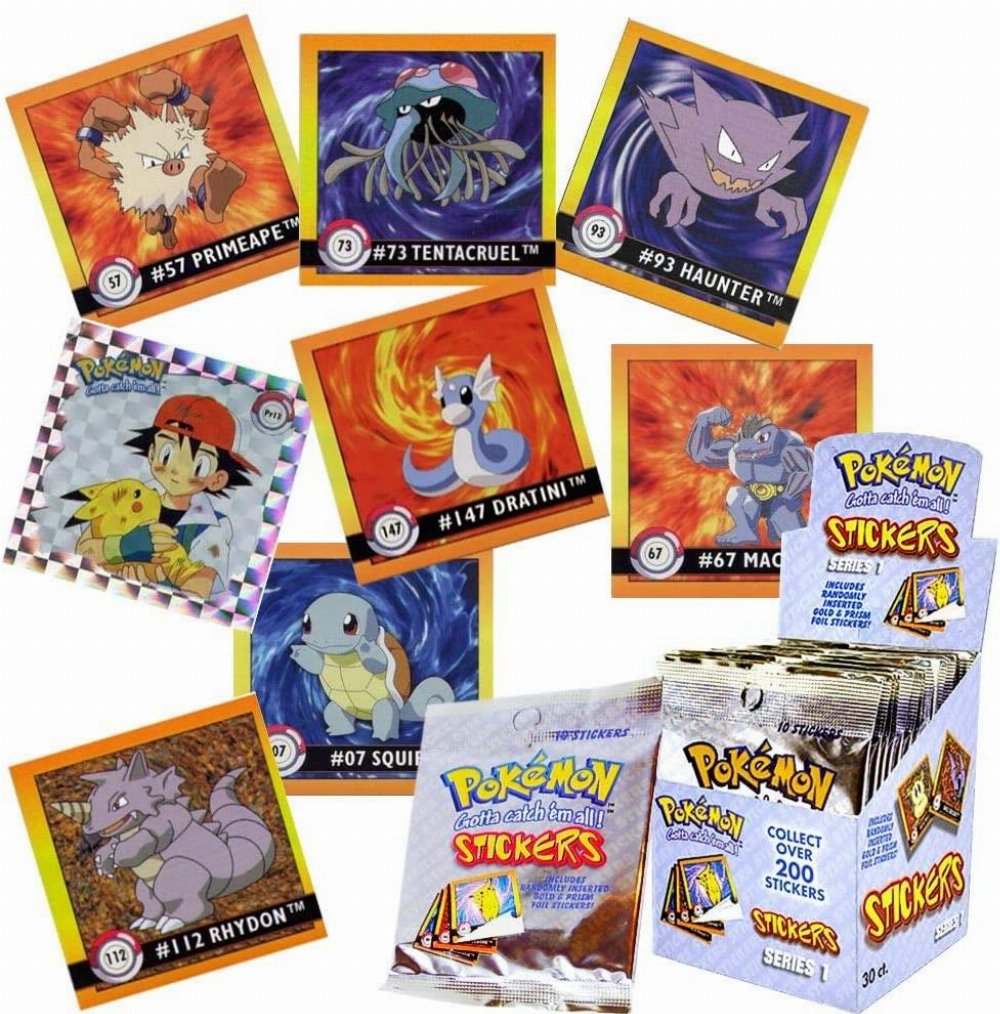 Pokemon – Series 1 Stickers Display Box (Contains 30 Packs)