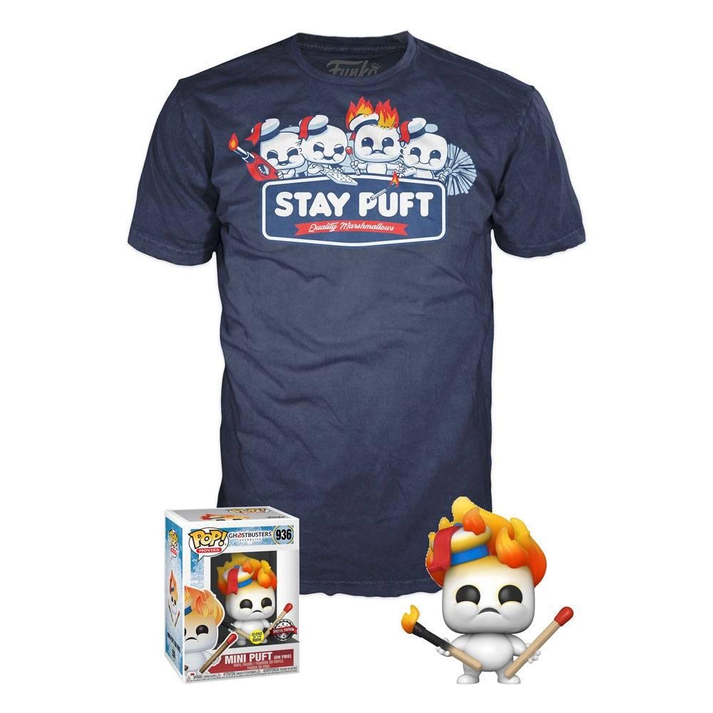 Συλλεκτικό Funko Box: Ghostbusters: Afterlife – Mini Puft (On Fire) Funko POP! with T-Shirt (L)