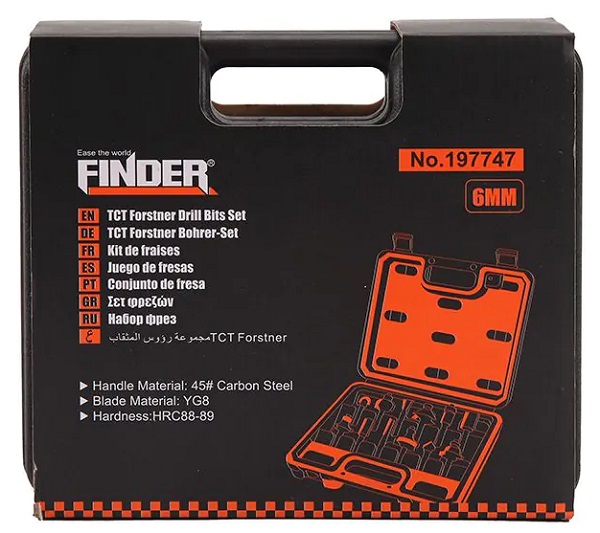 Σετ φρέζες ξύλου για ρούτερ – 12pcs – Φ6mm – Finder – 197747