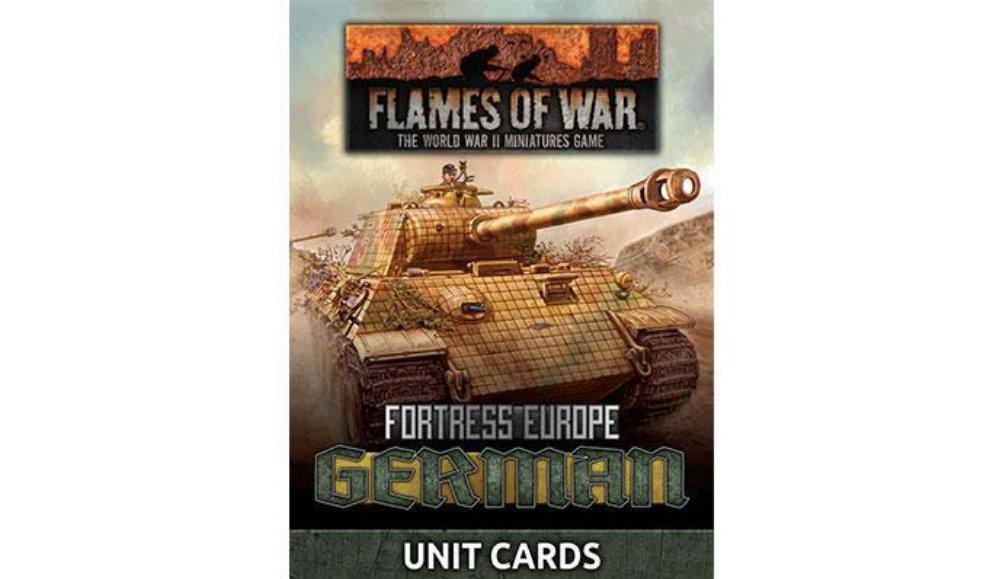 Flames of War – Fortress Europe: German Unit Cards