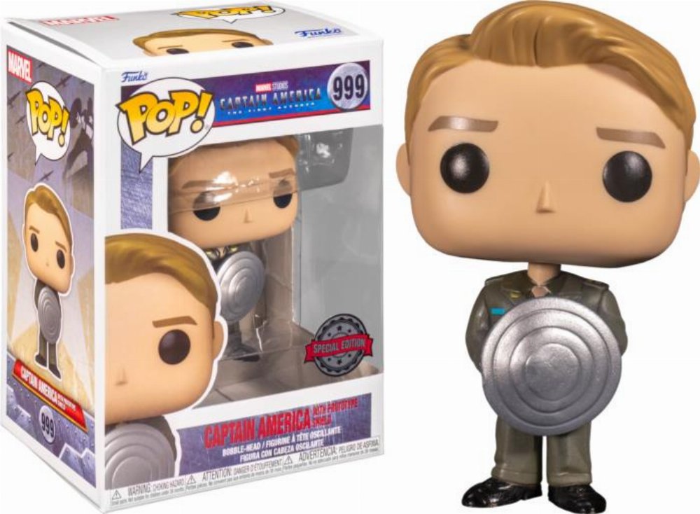Φιγούρα Funko POP! Marvel – Captain America with Prototype Shield #999 (Exclusive)