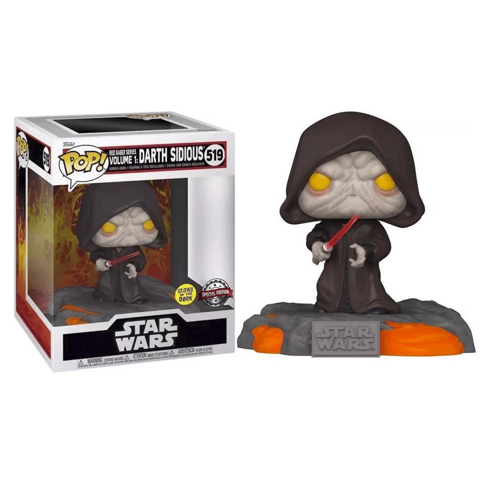 Φιγούρα Funko POP! Star Wars: Red Saber Collection – Darth Sidious (GITD) #519 (Exclusive)