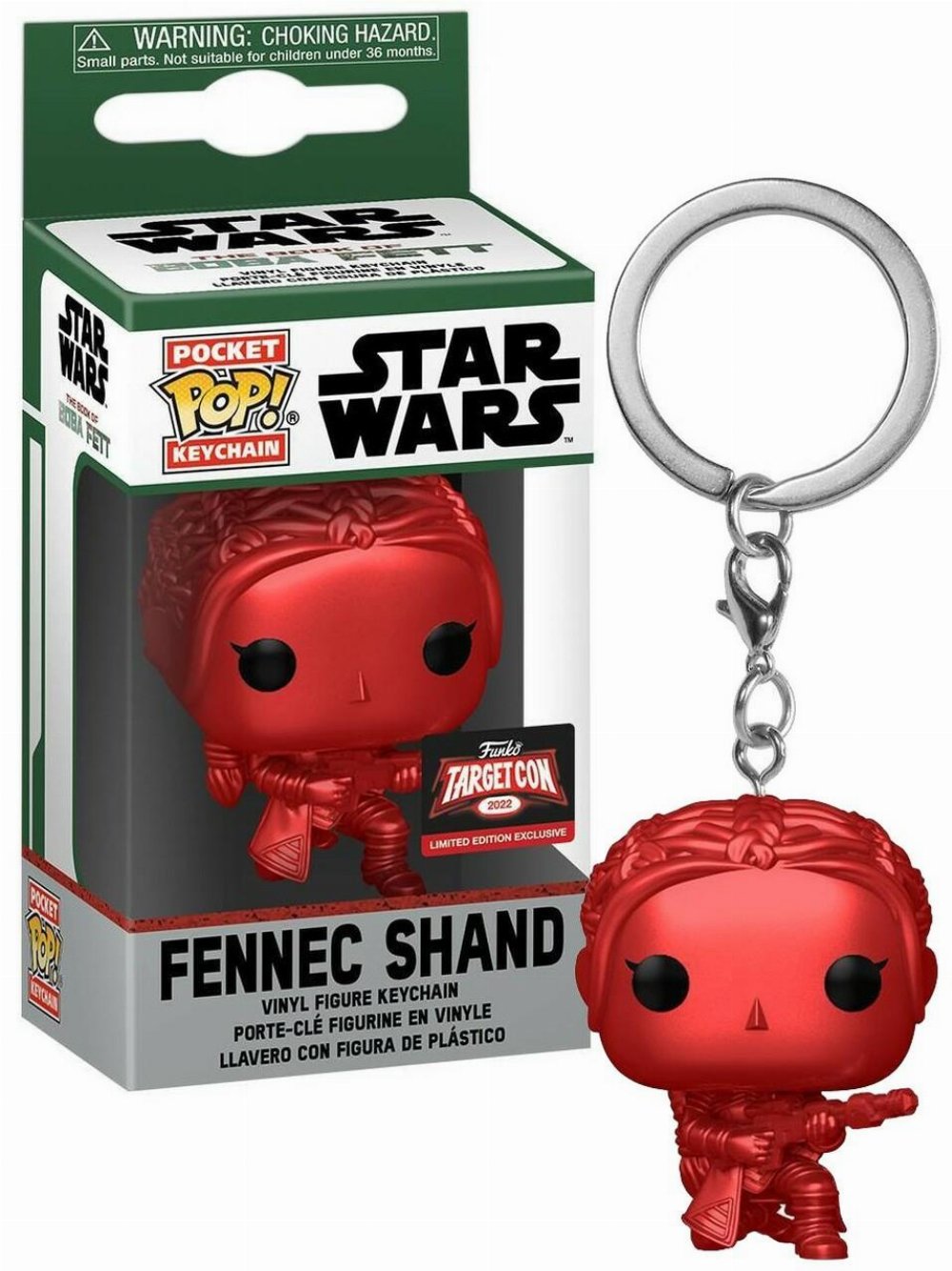 Funko Pocket POP! Μπρελόκ Star Wars – Fennec Shand (Red Chrome) Figure (Exclusive)