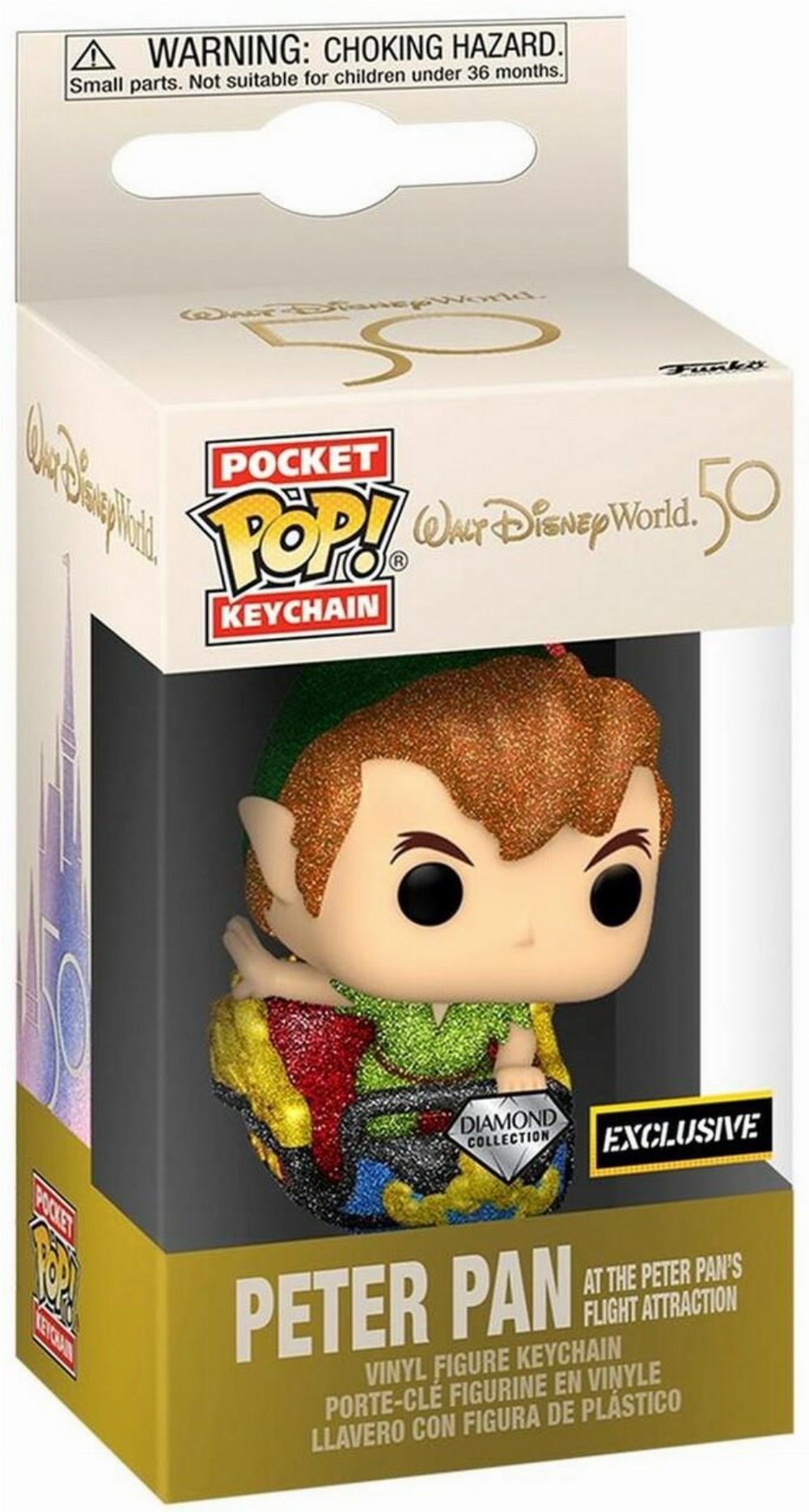Funko Pocket POP! Μπρελόκ Disney 50th Anniversary – Peter Pan at Peter Pan’s Flight Attraction (Diamond Collection) Figure (Exclusive)
