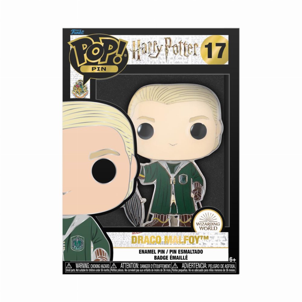 Funko POP! Harry Potter – Draco Malfoy #17 Μεγάλη Μεταλλική Καρφίτσα