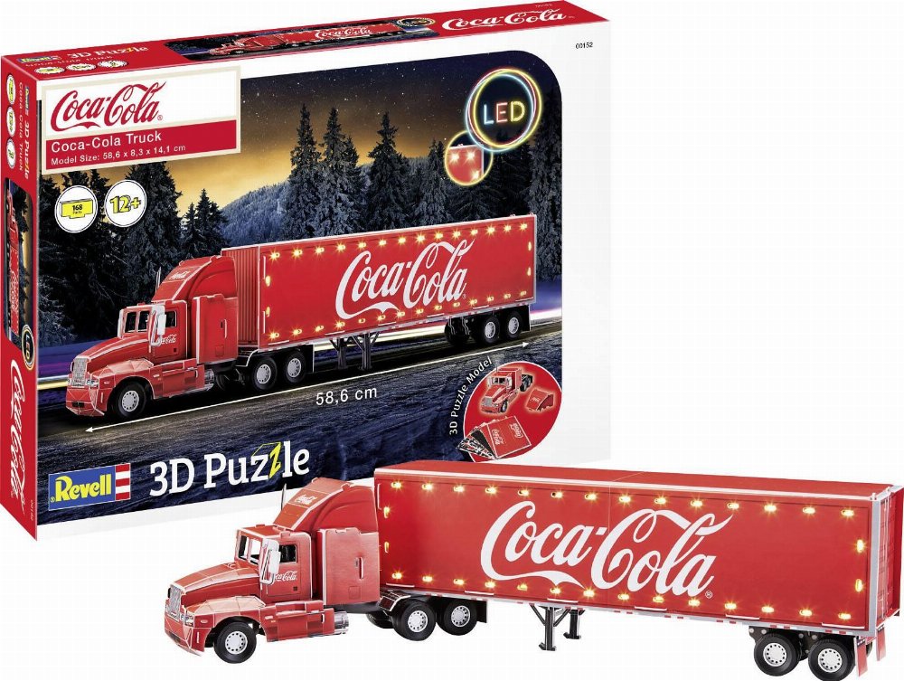 Παζλ 3D 168 κομμάτια – Coca Cola Truck (LED Edition)
