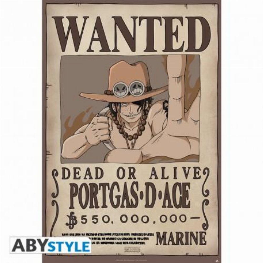 One Piece – Wanted Ace Αυθεντική Αφίσα (92x61cm)
