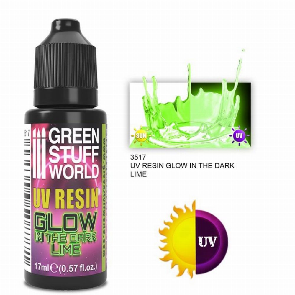 Green Stuff World – Glow in the Dark UV Resin/Lime (17ml)