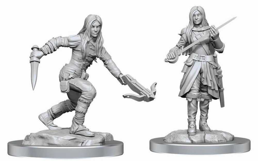 D&D Nolzur’s Marvelous Μινιατούρες – 2x Female Half-Elf Rogues
