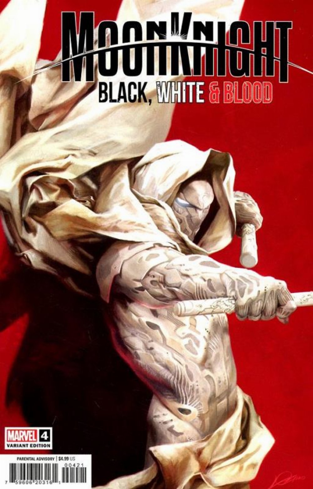 Τεύχος Κόμικ Moon Knight Black, White & Blood #4 (Of 4) Lozano Variant Cover