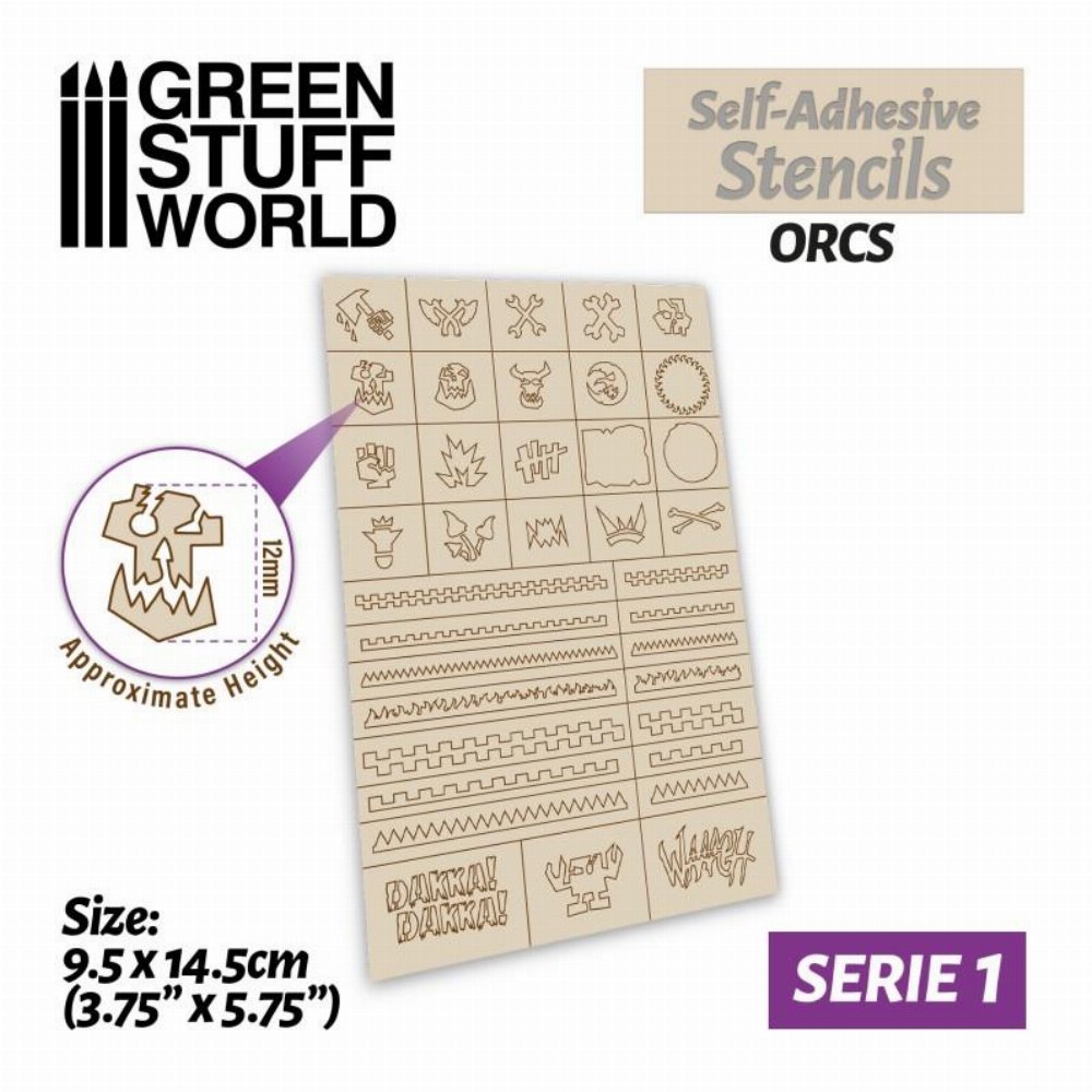 Green Stuff World – Orcs Self-Adhesive Stencils