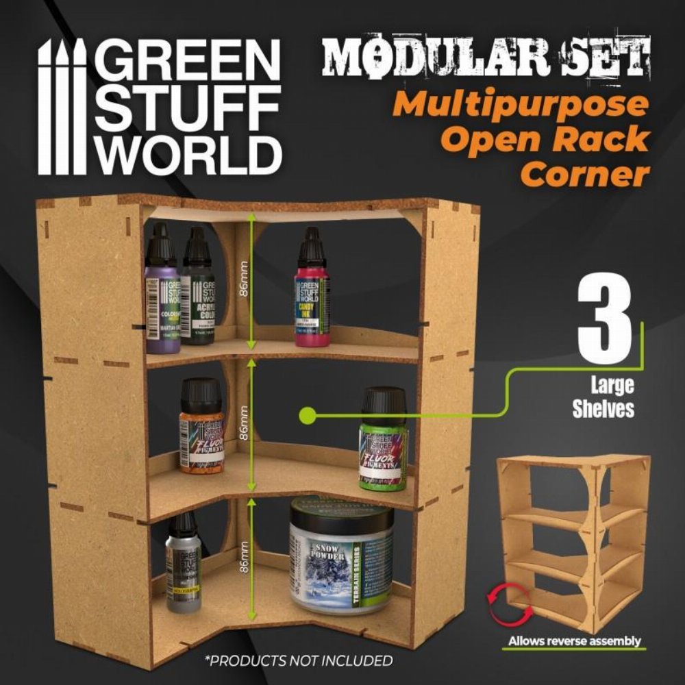 Green Stuff World – Modular Paint Rack (Corner)